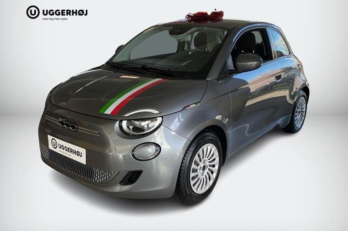 Grå Fiat 500e fra 2023 set udefra
