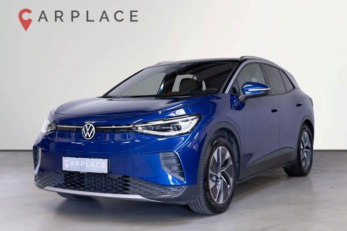 Blå VW ID.4 fra 2025 set udefra