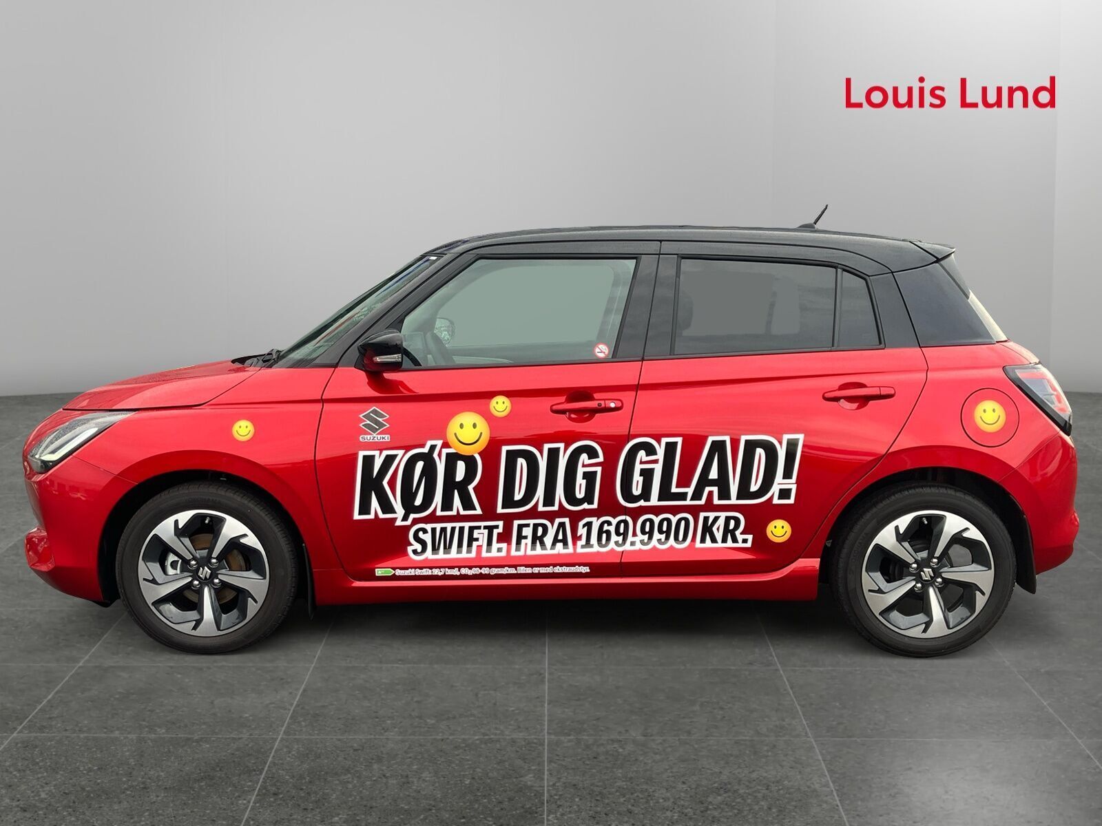Rød Suzuki Swift fra 2025