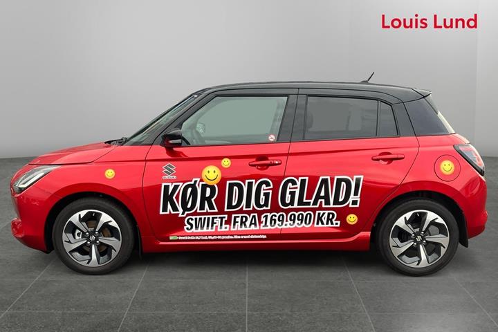 Rød Suzuki Swift fra 2025
