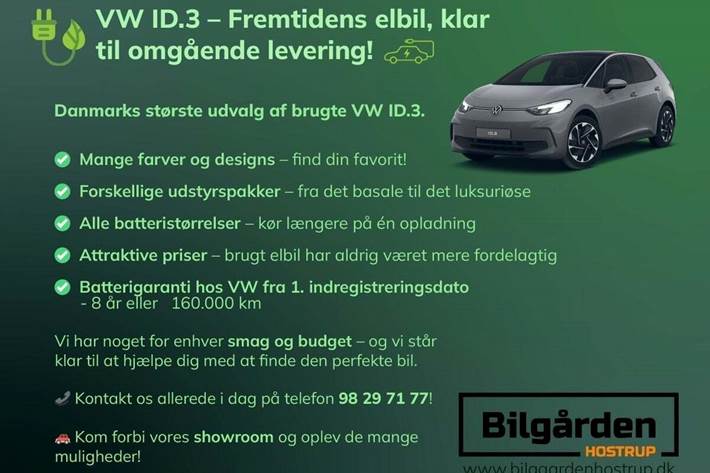 Sort VW ID.3 fra 2020