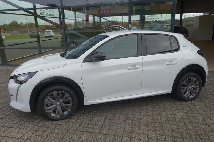 Hvid Peugeot e-208 fra 2023
