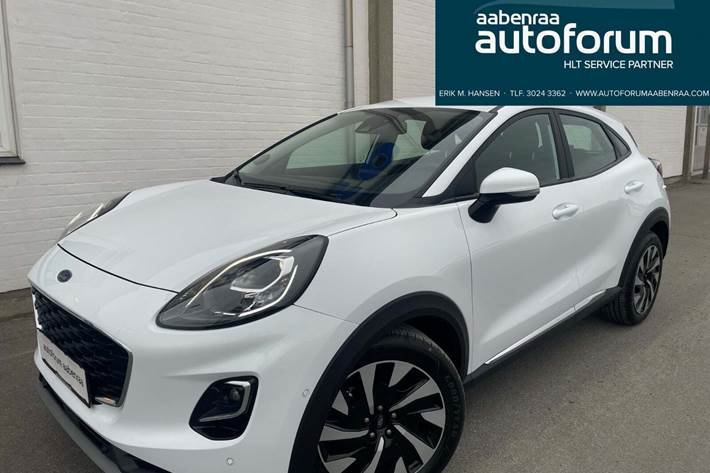 Hvid Ford Puma fra 2022 set udefra