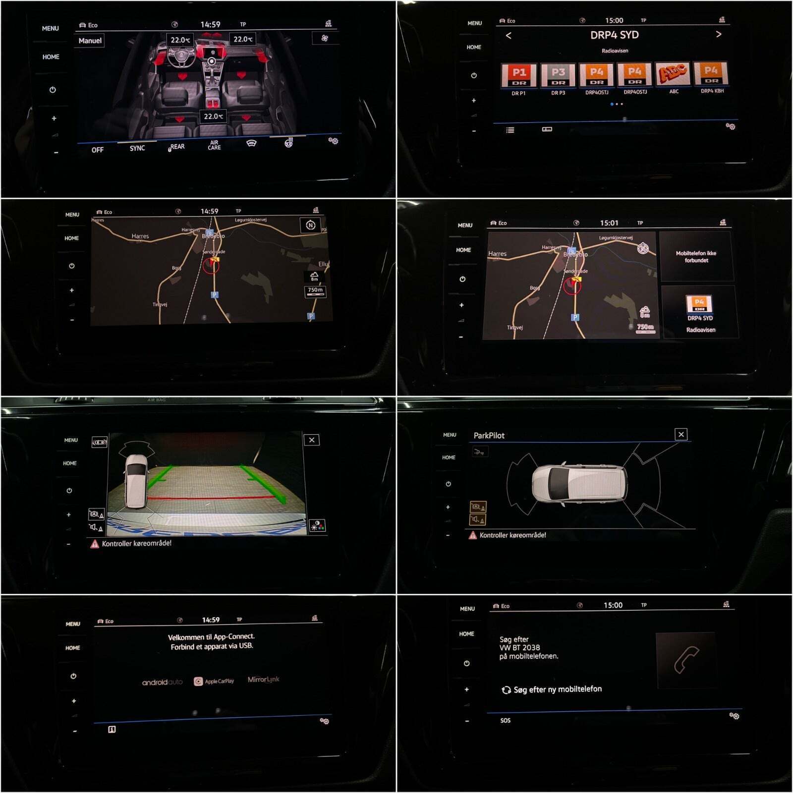 Sølv VW Touran fra 2019