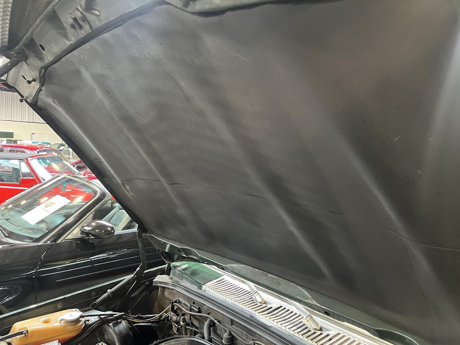 Grøn Mercedes 350SE fra 1977