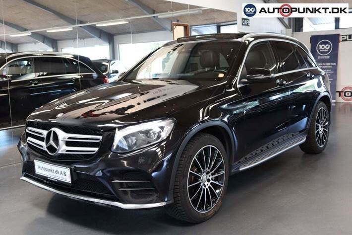 Sort Mercedes GLC250 d fra 2015 set udefra