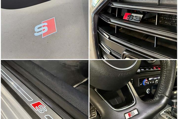 Grå Audi S3 fra 2017 set indefra