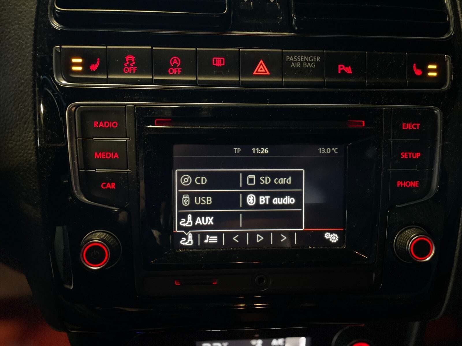 Blå VW Polo fra 2015