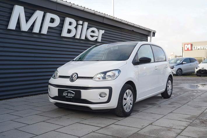 Hvid VW UP! fra 2019 set udefra