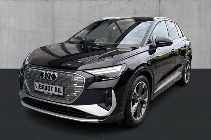Sort Audi Q4 e-tron fra 2022 set udefra