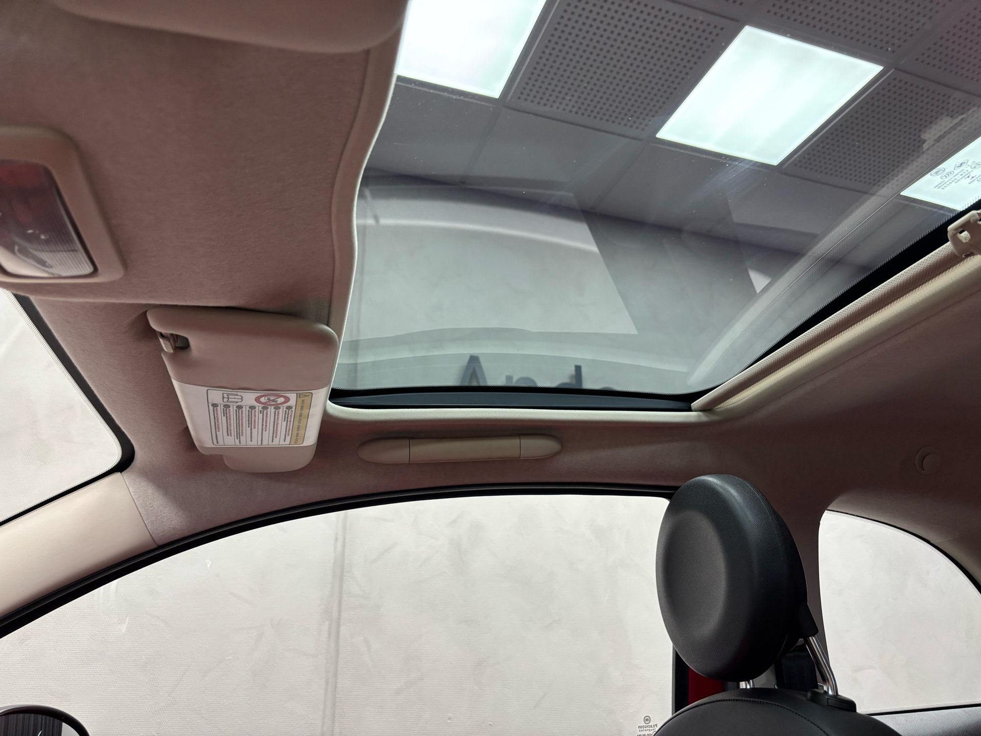 Rød Fiat 500 fra 2013