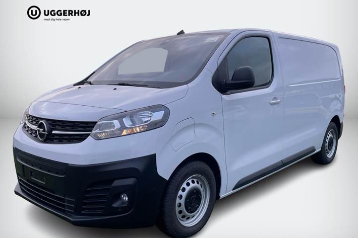 Hvid Opel Vivaro-e fra 2023 set udefra