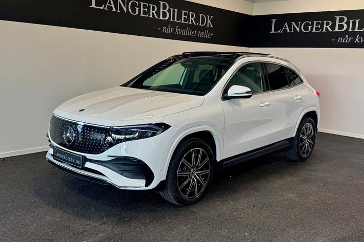 Hvid Mercedes EQA250+ fra 2025 set udefra