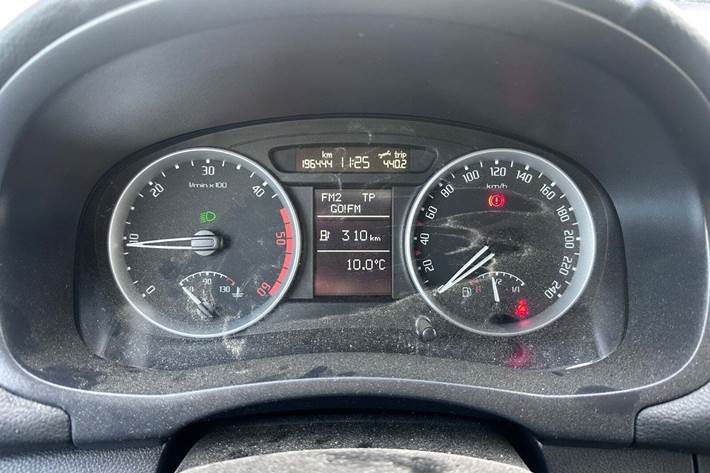 Grøn Skoda Fabia fra 2010