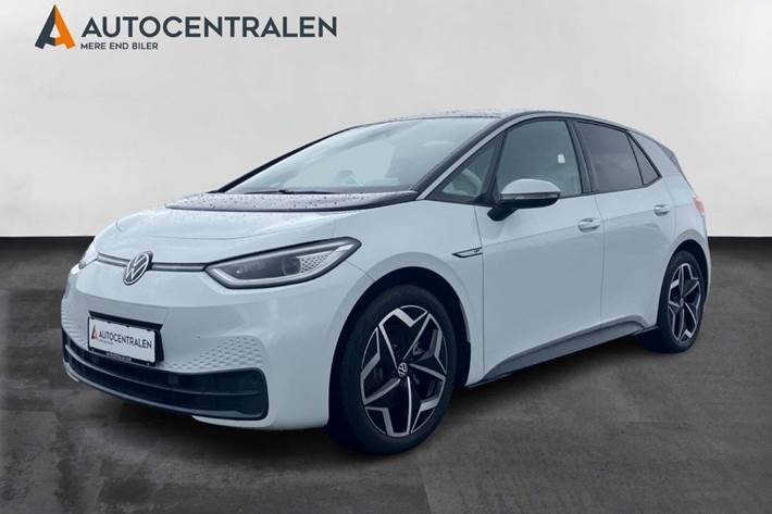 Hvid VW ID.3 fra 2020 set udefra