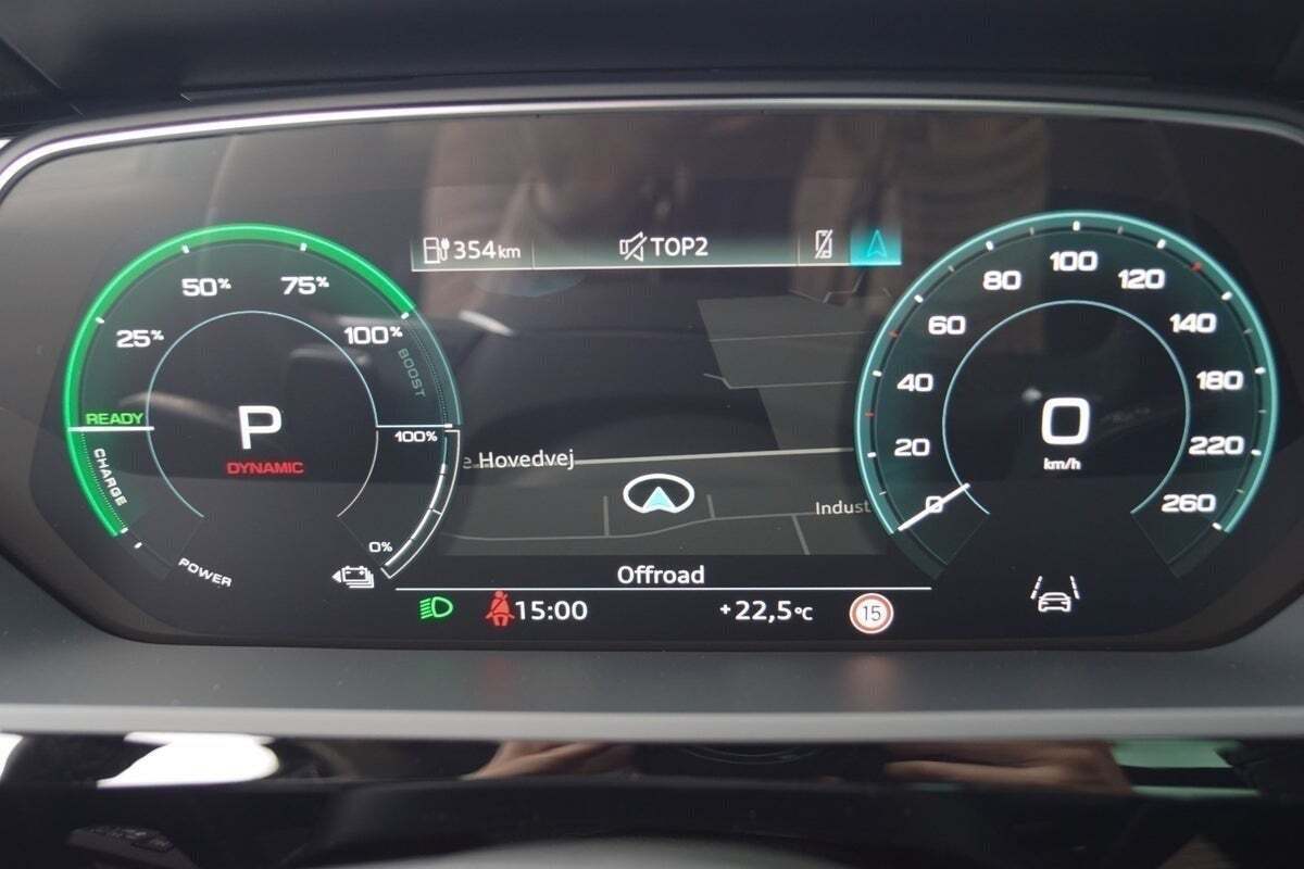 Sort Audi e-tron fra 2023