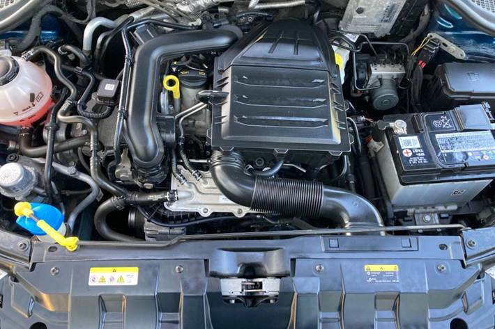 Blå Skoda Fabia fra 2021