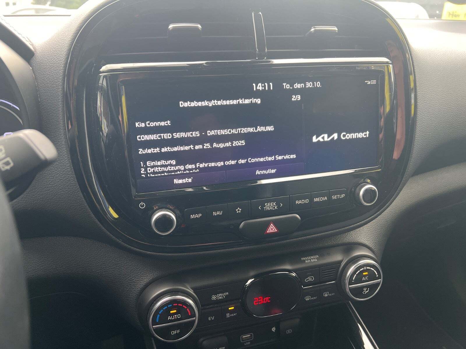 Blå Kia e-Soul fra 2020