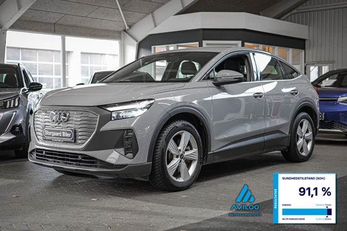 Grå Audi Q4 e-tron fra 2022