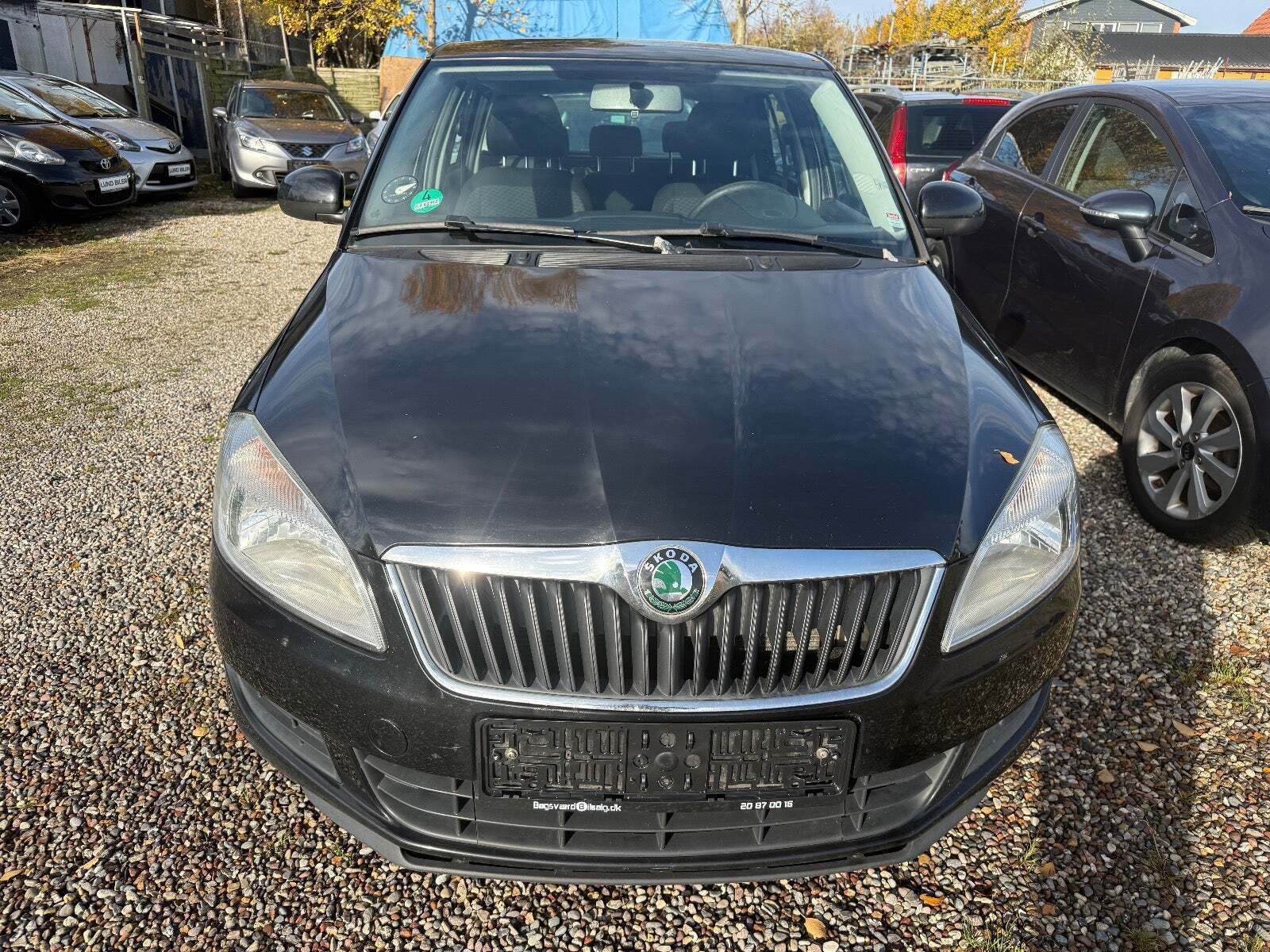 Sort Skoda Fabia fra 2010