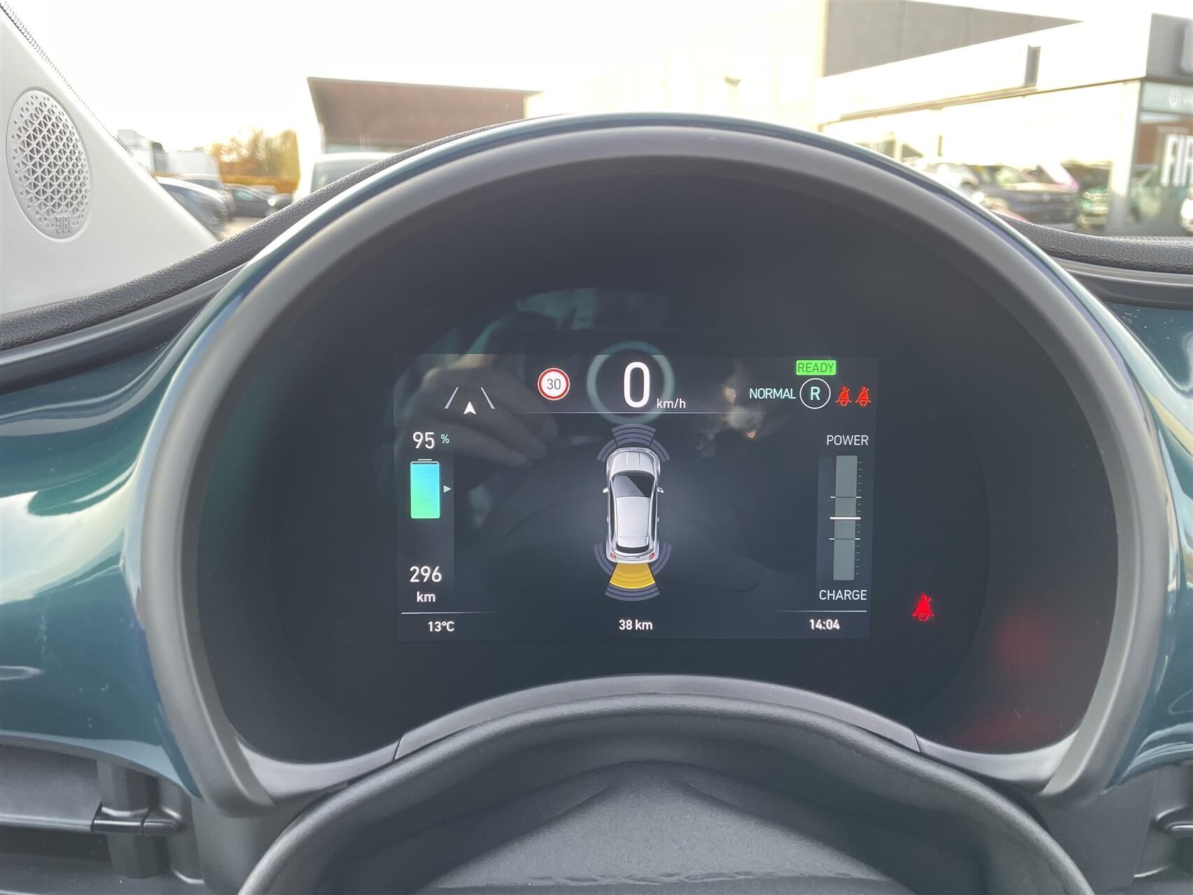 Grøn Fiat 500e fra 2023