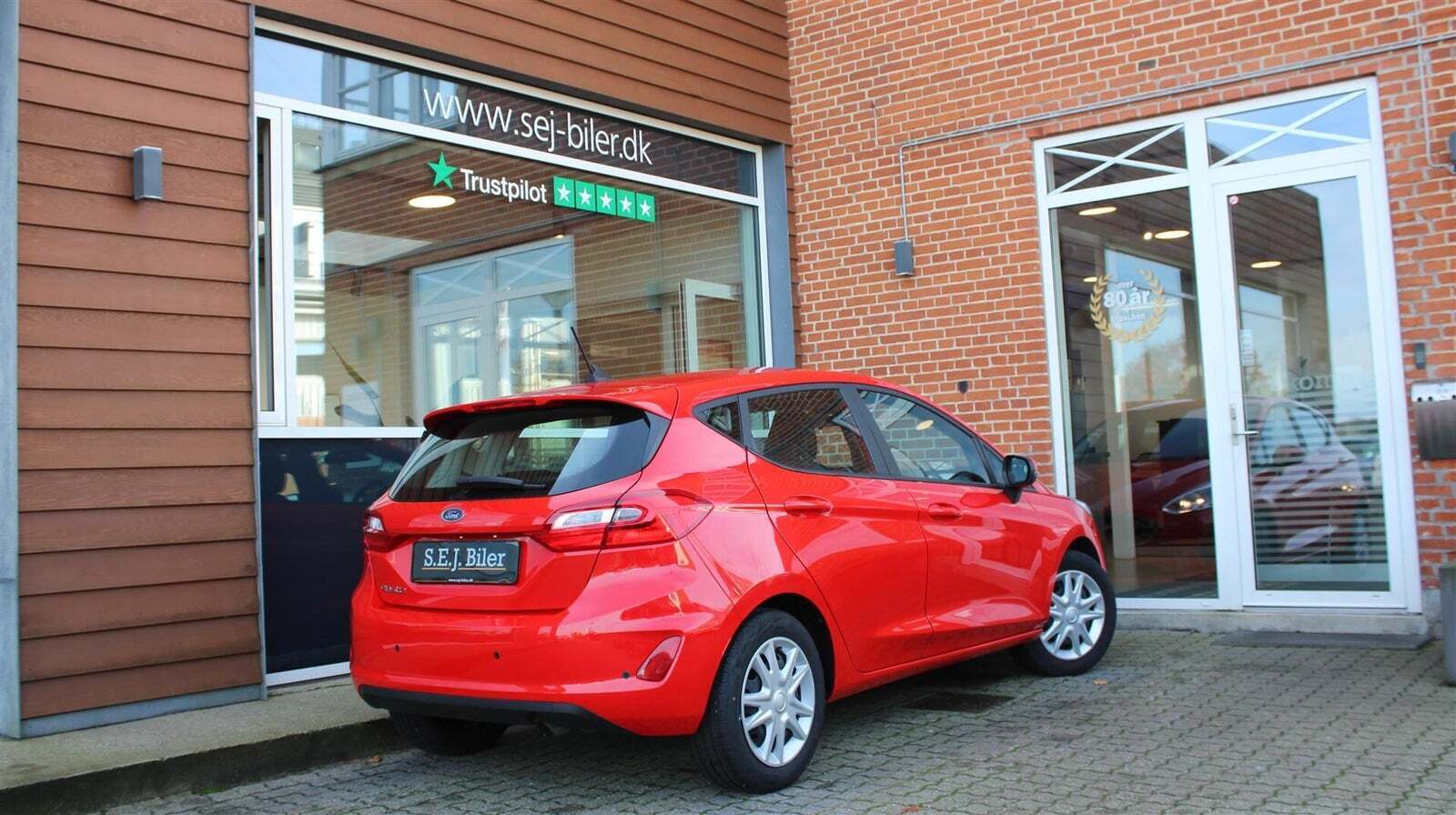 Rød Ford Fiesta fra 2020