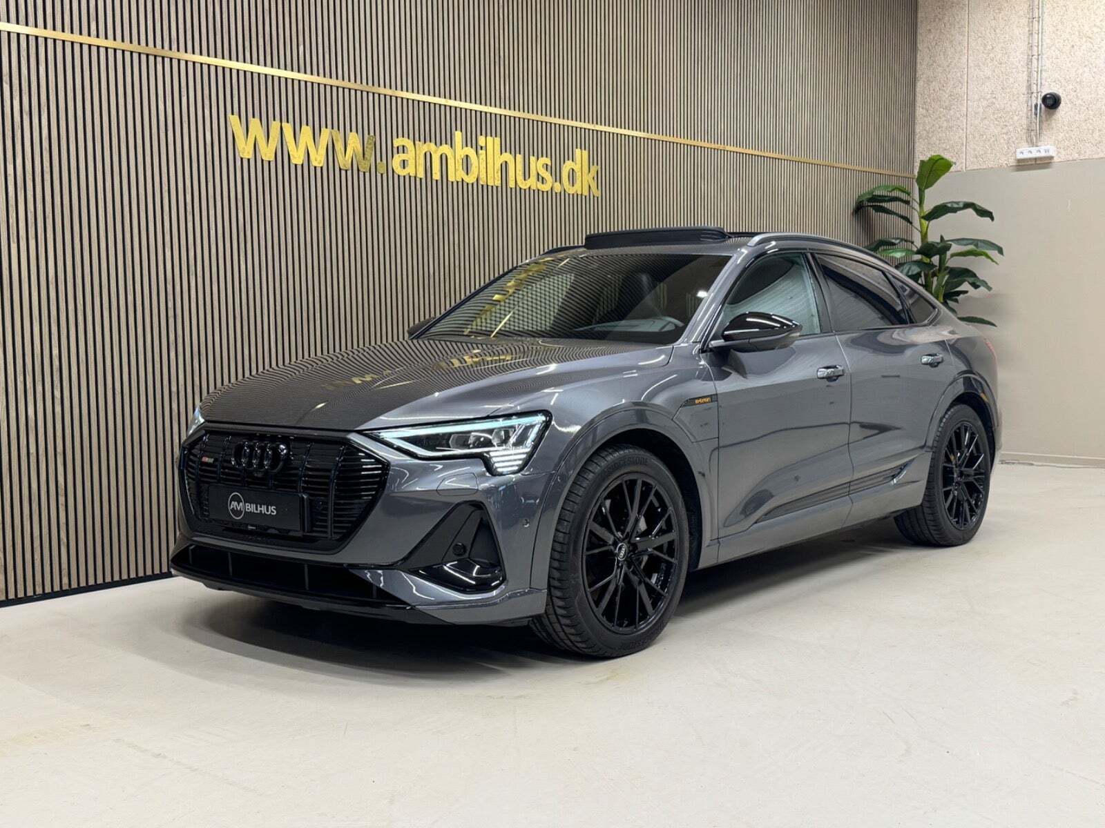 Grå Audi e-tron fra 2022 set udefra