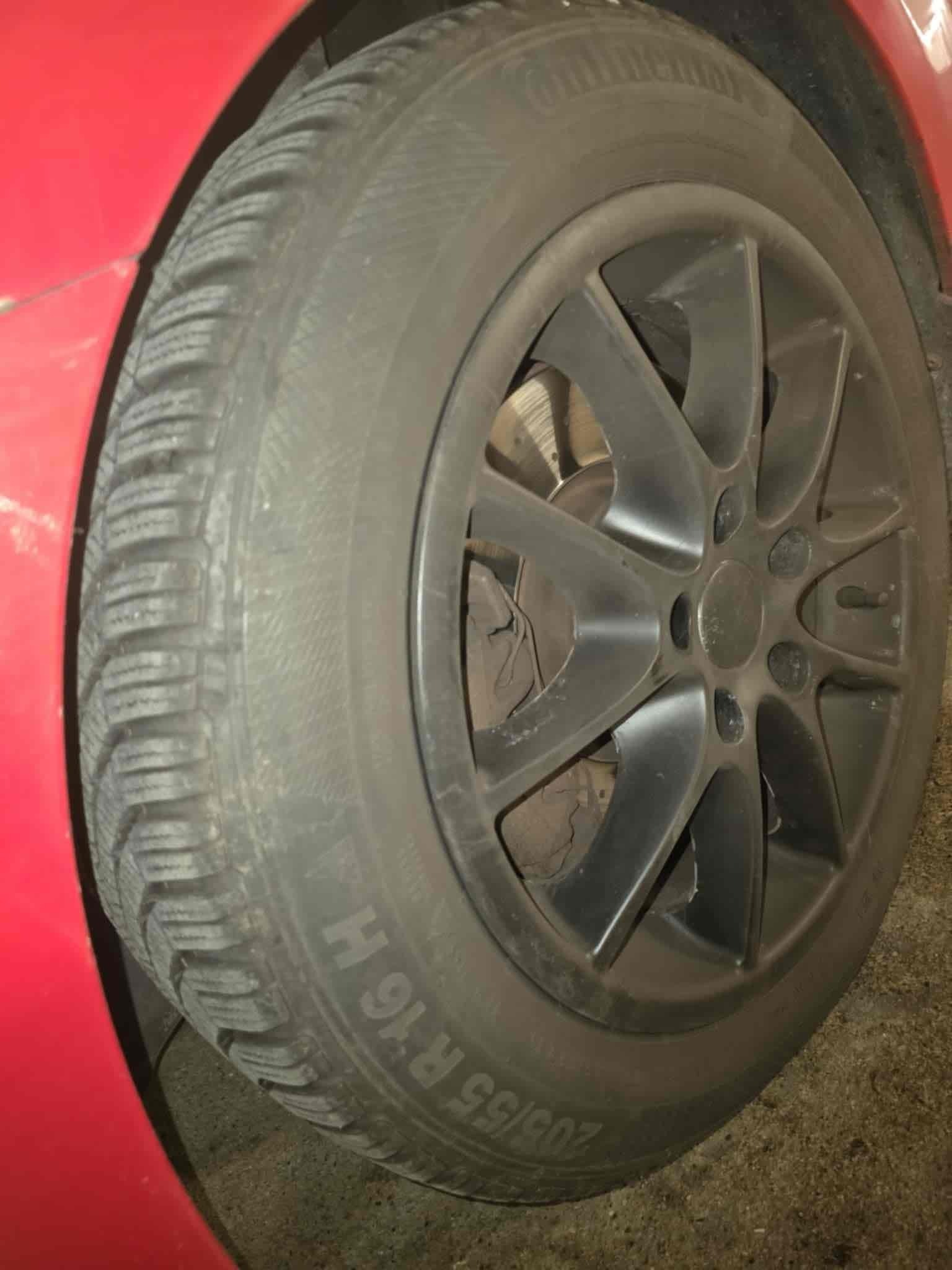 Rød VW Golf fra 2008