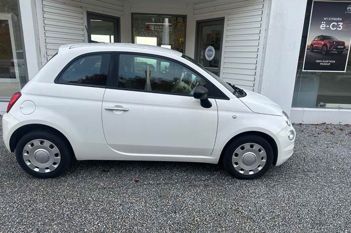Hvid Fiat 500 fra 2020
