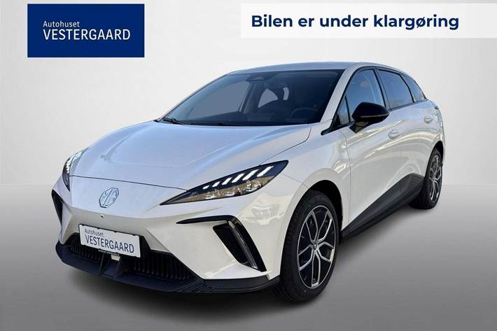 Hvid MG 4 fra 2025 set udefra