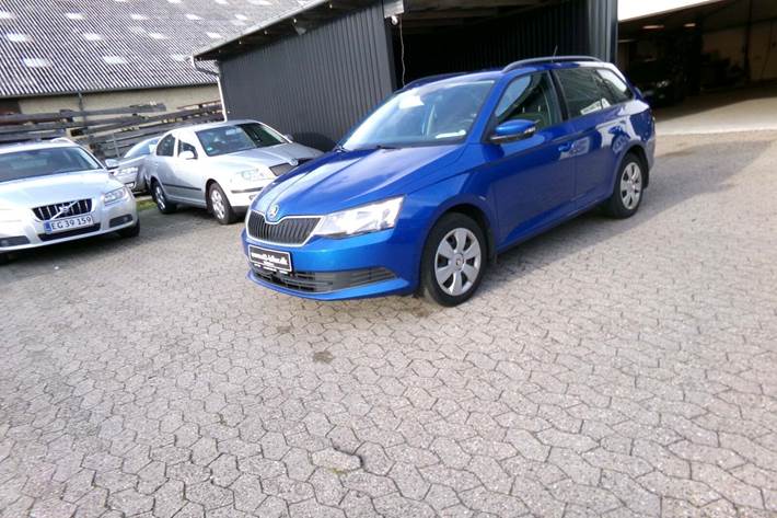 Blå Skoda Fabia fra 2018