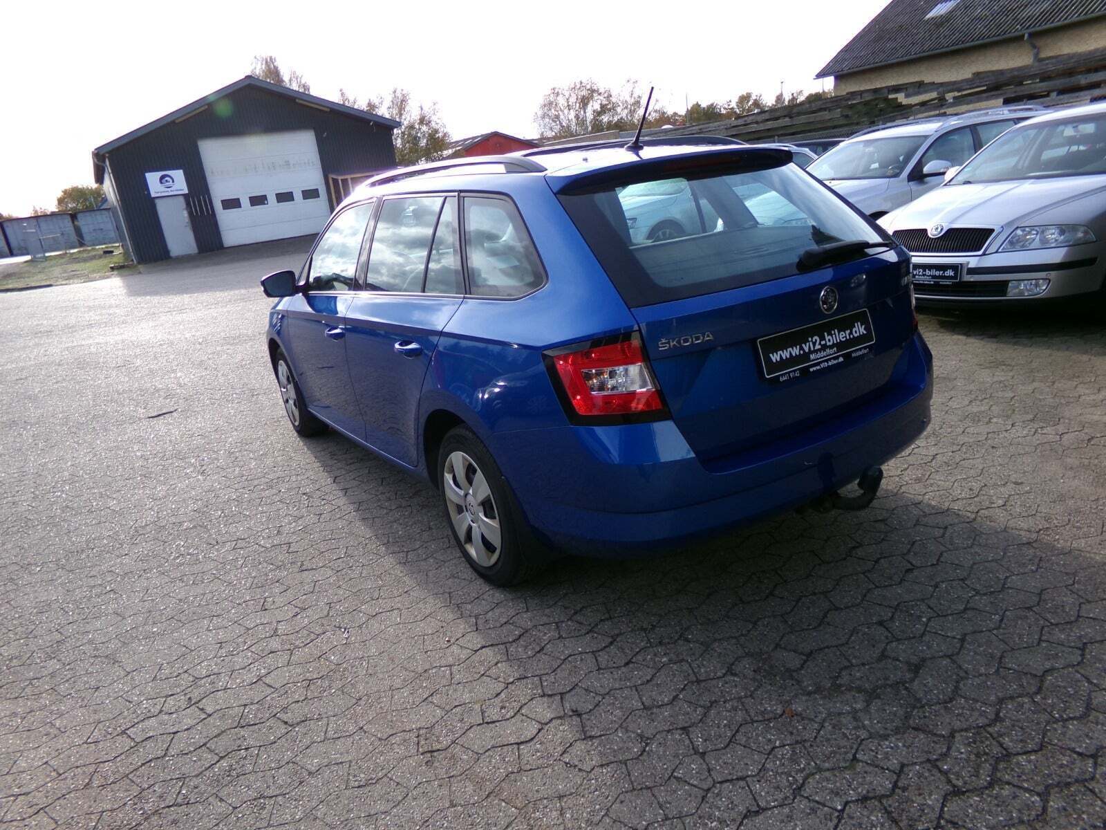 Blå Skoda Fabia fra 2018