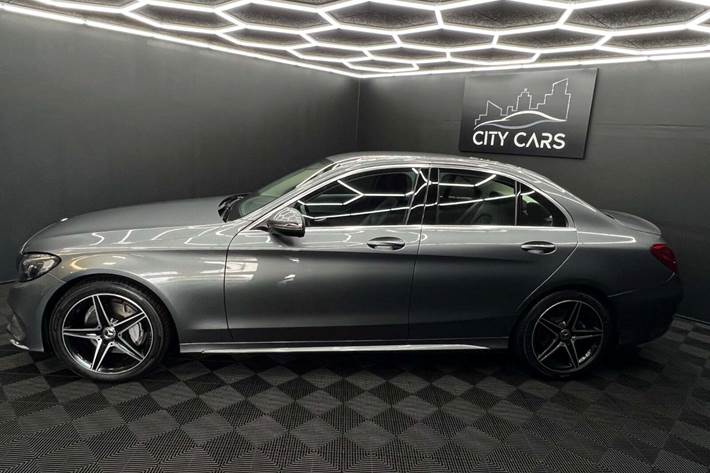 Grå Mercedes C220 d fra 2017