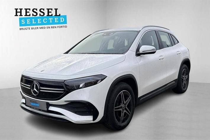 Hvid Mercedes EQA250 fra 2023 set udefra