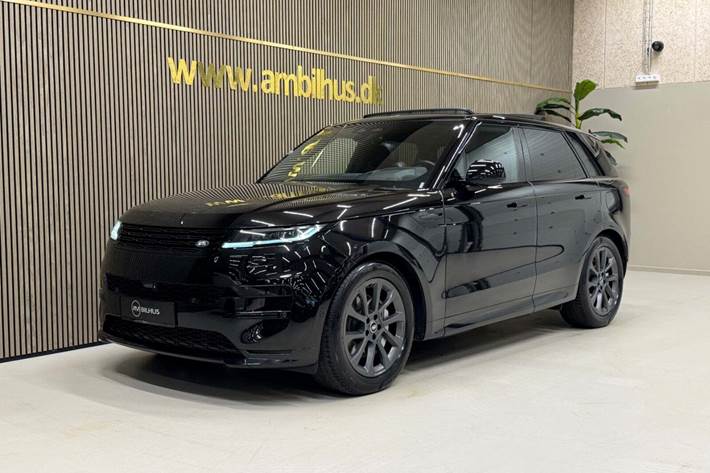 Sort Land Rover Range Rover sport fra 2025 set udefra
