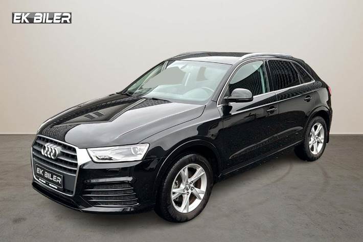 Sort Audi Q3 fra 2018 set udefra