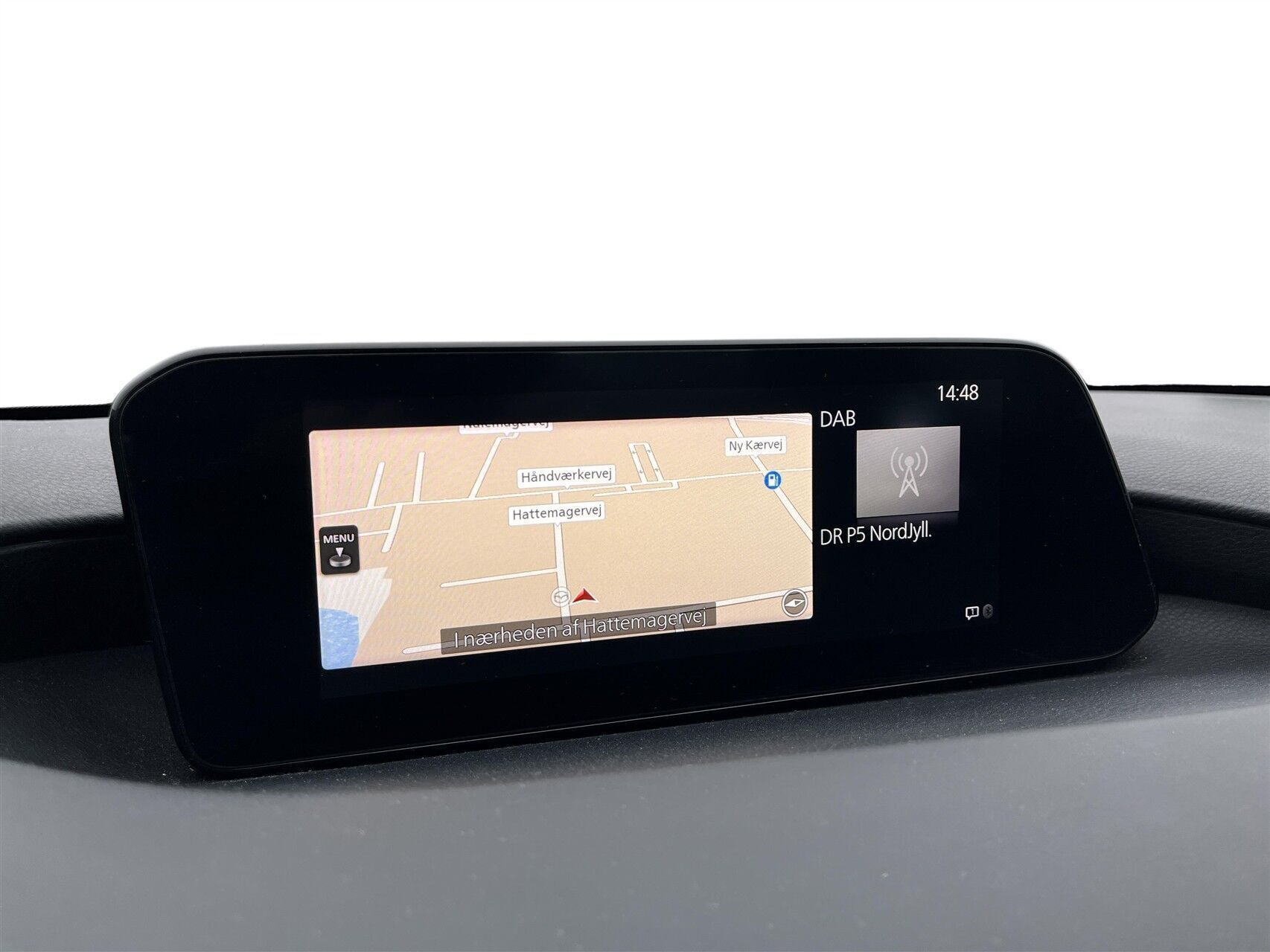 Rød Mazda 3 fra 2020