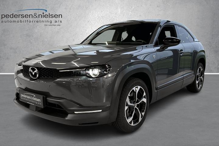 Grå Mazda MX-30 fra 2025 set udefra