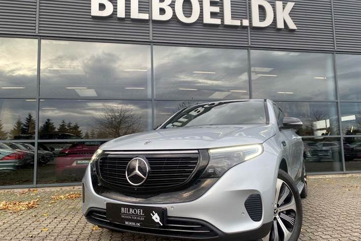 Sølv Mercedes EQC400 fra 2019