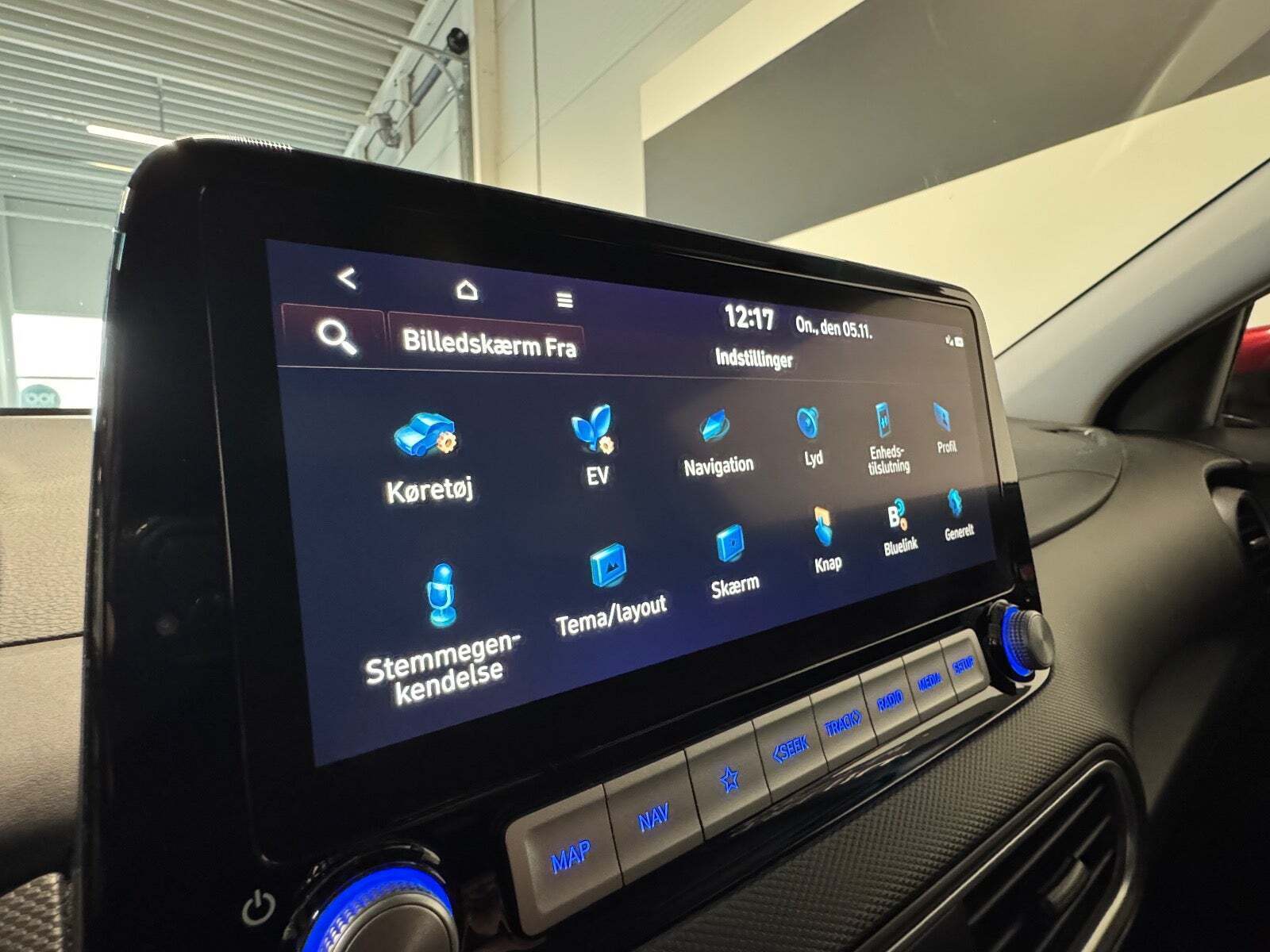 Rød Hyundai Kona fra 2021