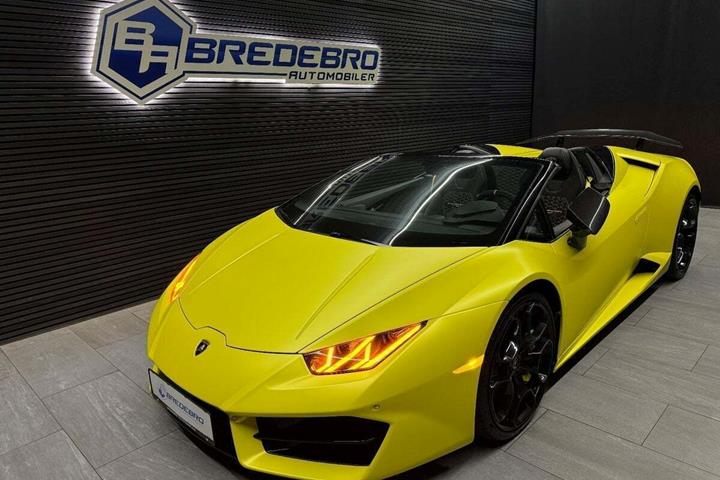 Gul Lamborghini Huracan fra 2017