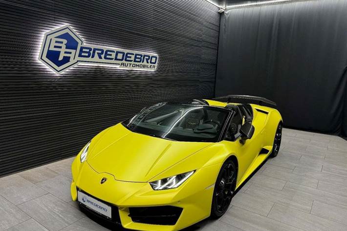 Gul Lamborghini Huracan fra 2017