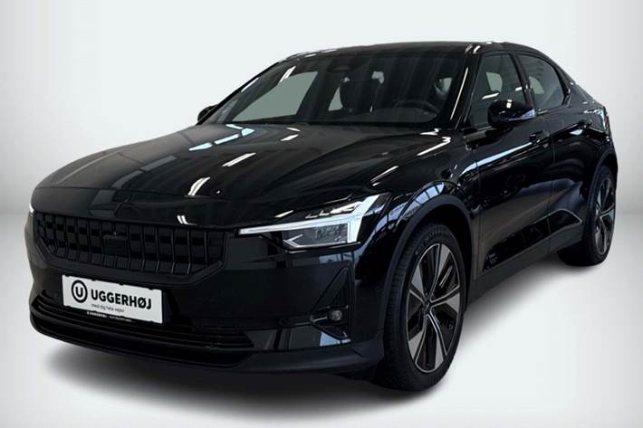 Sort Polestar 2 fra 2023 set udefra