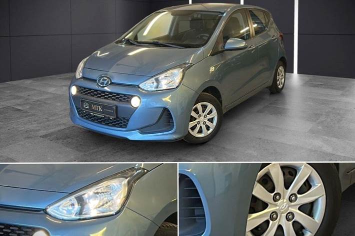 Grå Hyundai i10 fra 2017 set udefra