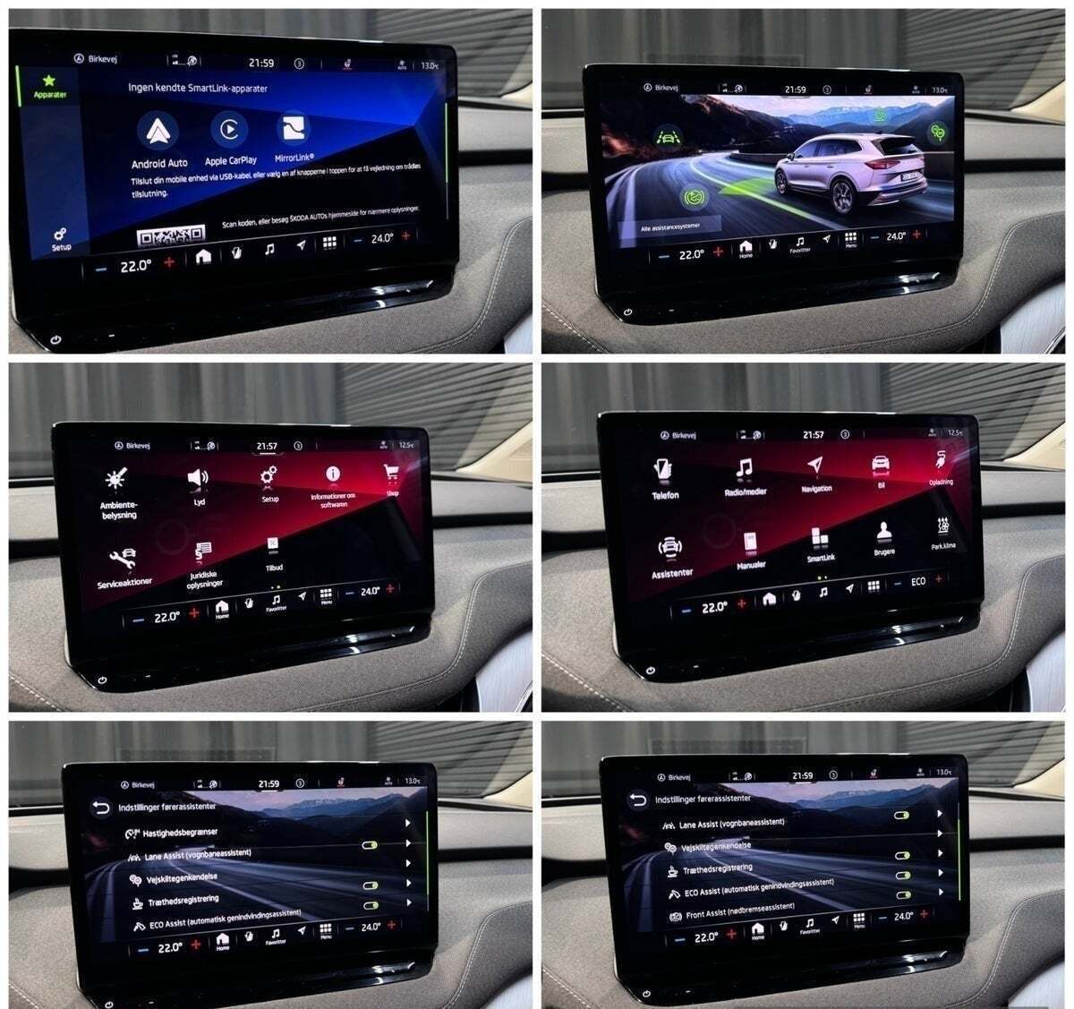 Grå Skoda Enyaq fra 2021