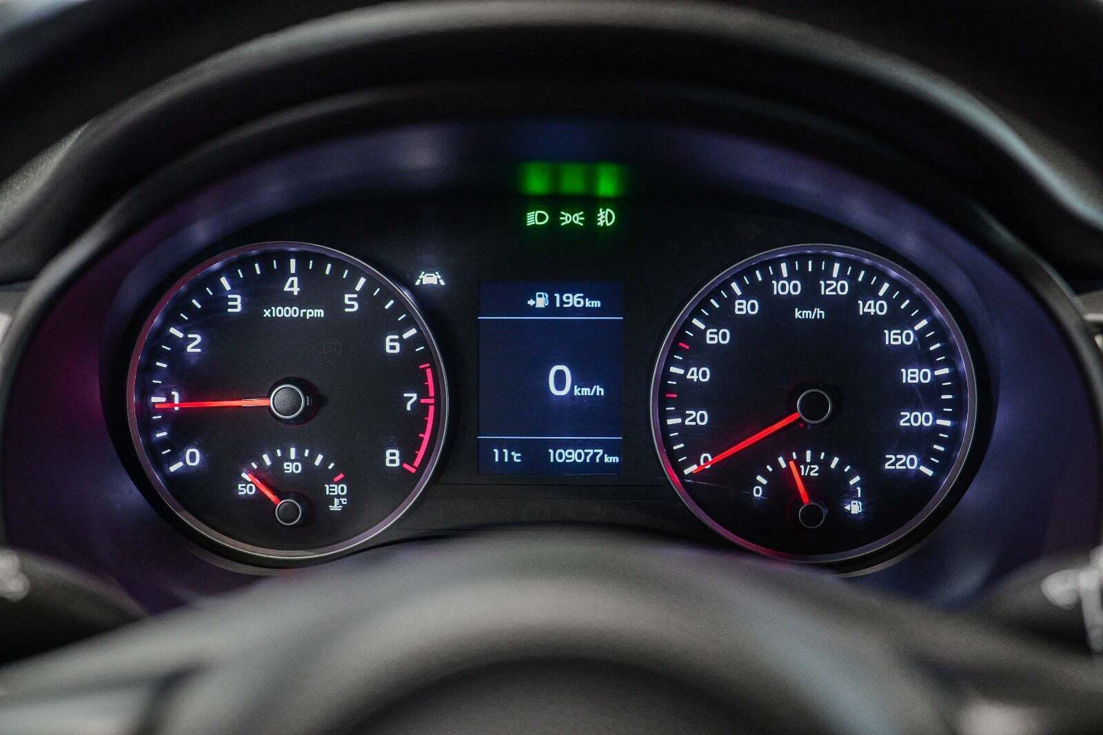 Blå Kia Rio fra 2019