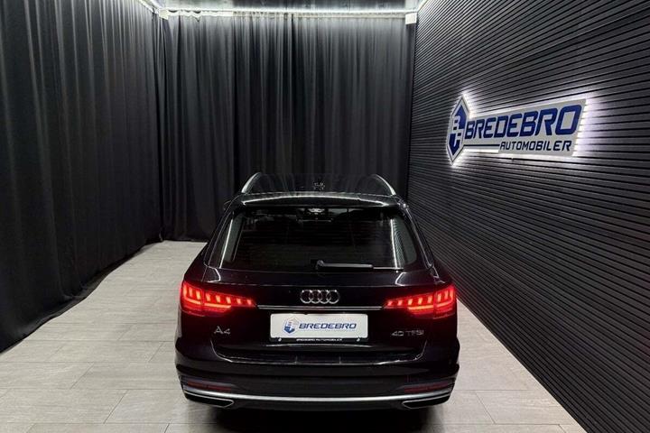 Sort Audi A4 fra 2020 set udefra
