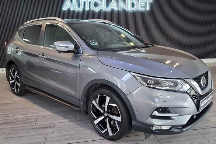 Grå Nissan Qashqai fra 2018 set udefra