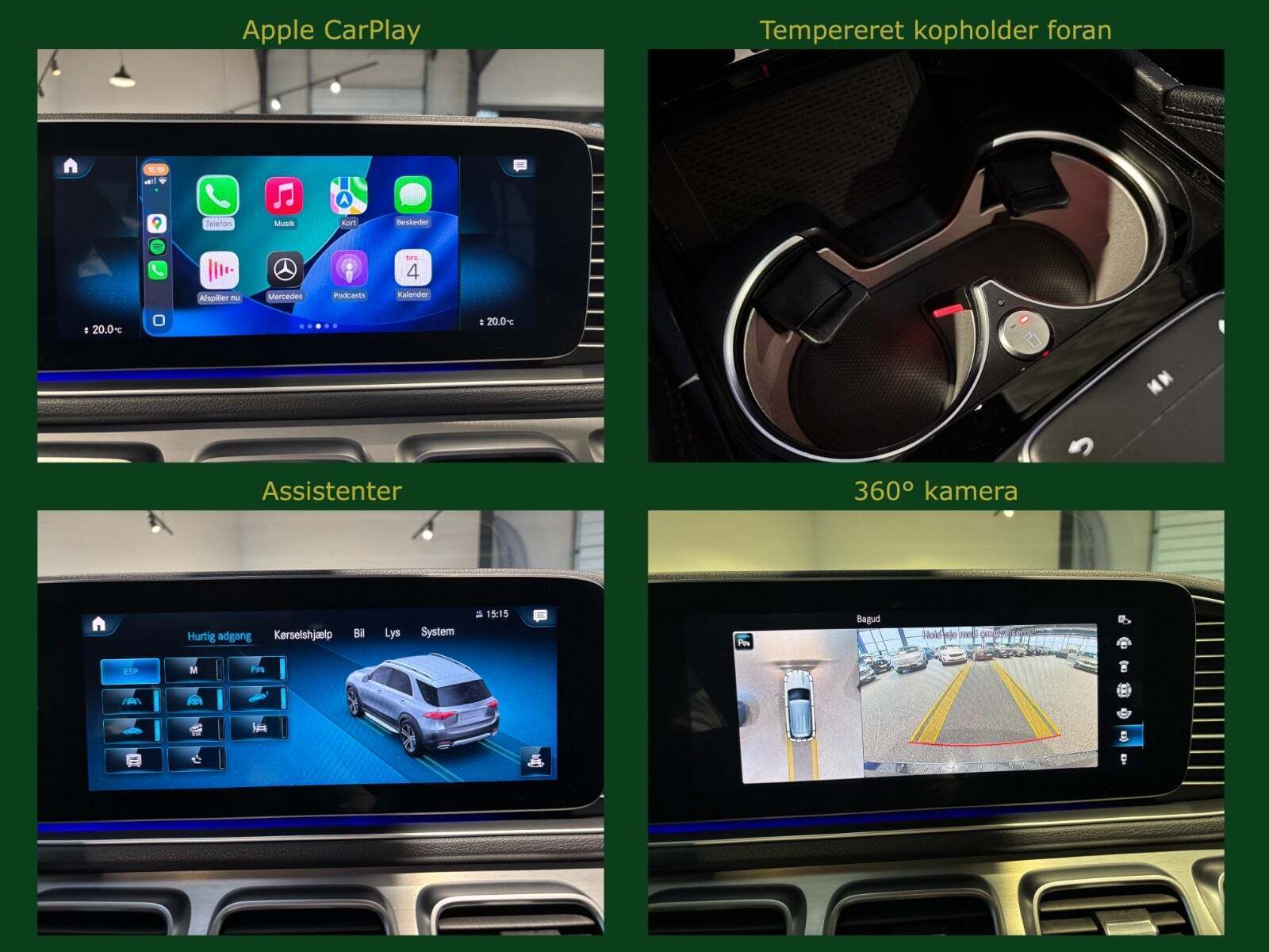 Blå Mercedes GLE350 de fra 2020