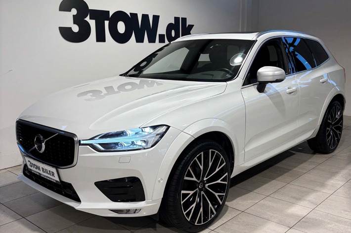 Hvid Volvo XC60 fra 2019 set udefra